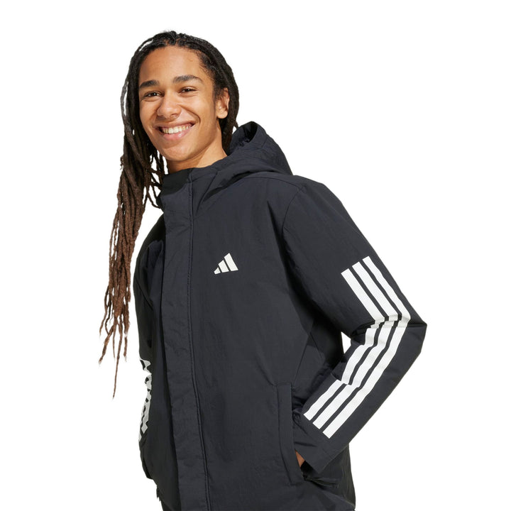 adidas 3S Hooded Ins J - black