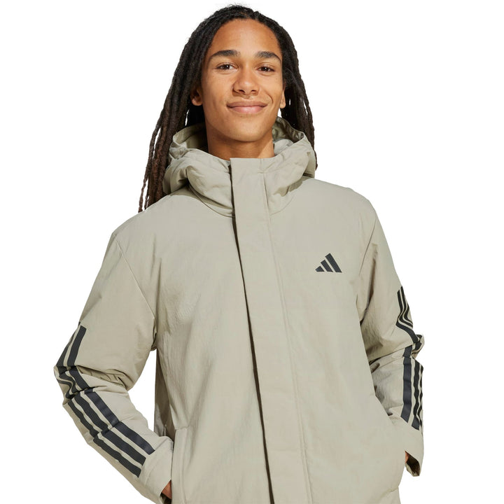 adidas 3S Hooded Ins J - silpeb
