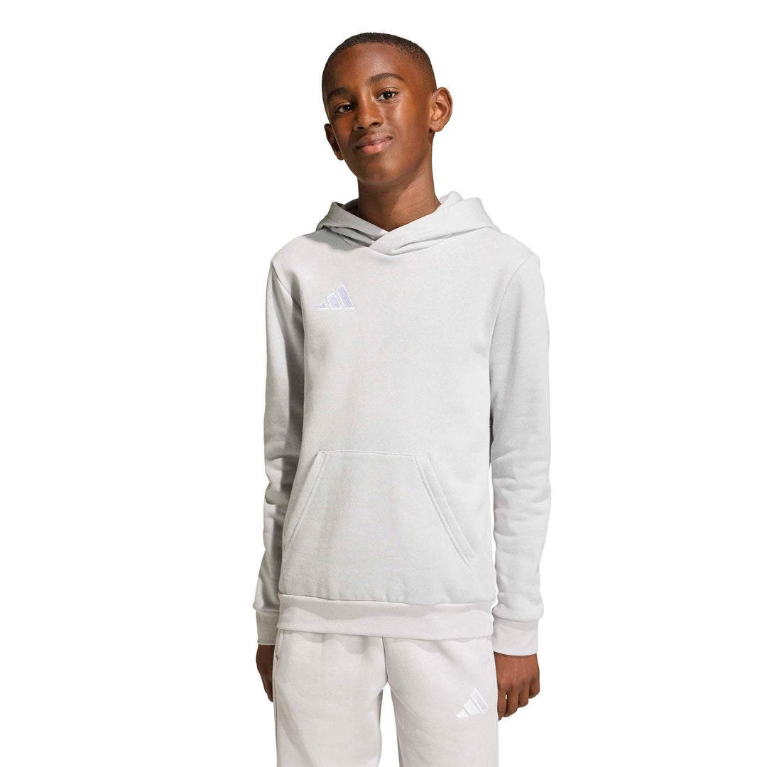 adidas Entrada 26 Hoody Y Kinder - tmlggr/white