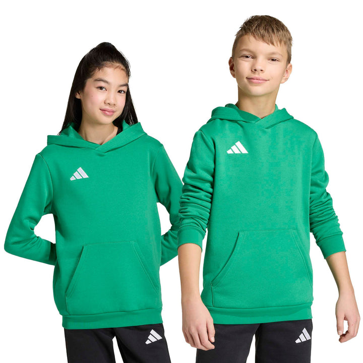 adidas Entrada 26 Hoody Y Kinder - teagrn/white