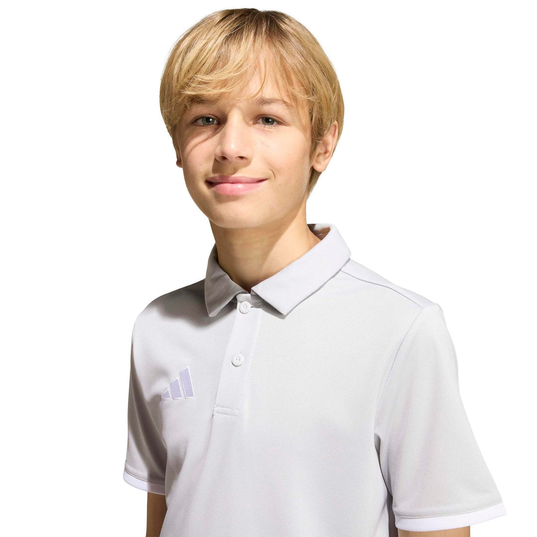 adidas Entrada 26 Polo Y Kinder - tmlggr/white