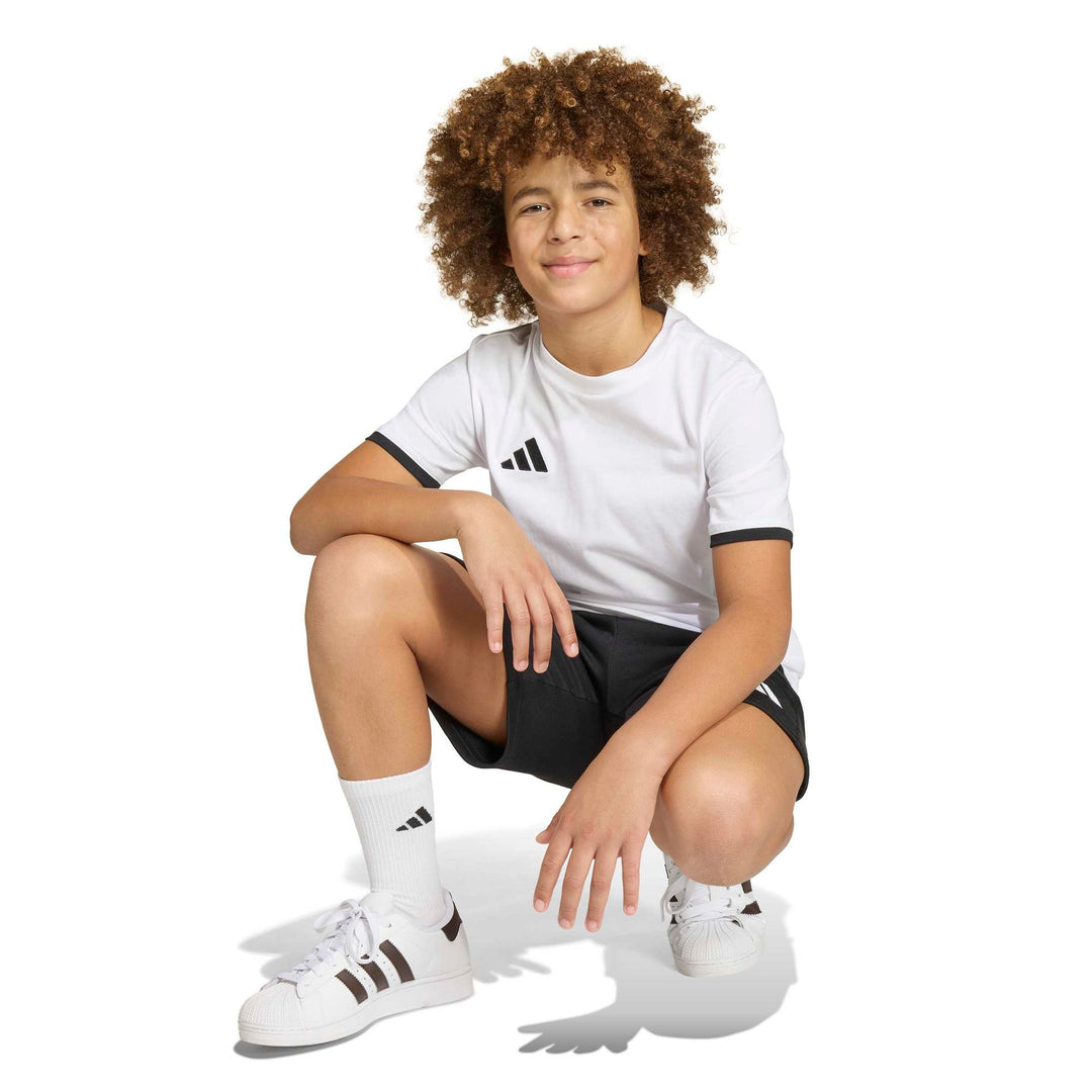 adidas Entrada 26 Tee Y Kinder - white/black