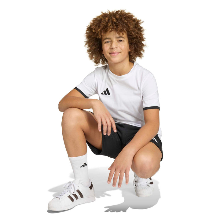 adidas Entrada 26 Tee Y Kinder - white/black