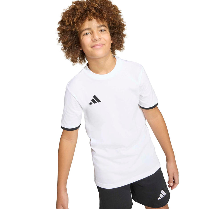 adidas Entrada 26 Tee Y Kinder - white/black