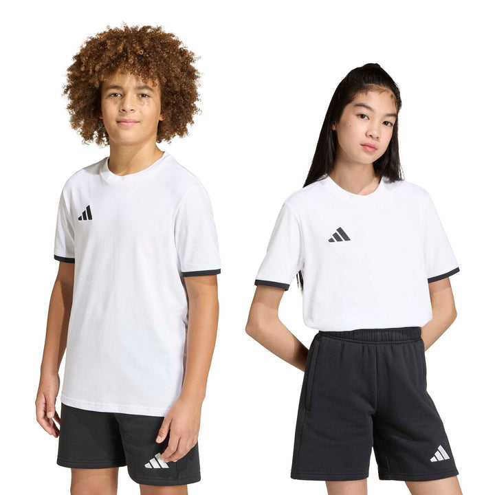 adidas Entrada 26 Tee Y Kinder - white/black