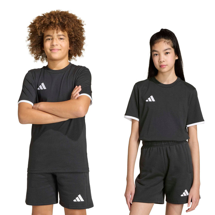 adidas Entrada 26 Tee Y Kinder - black/white