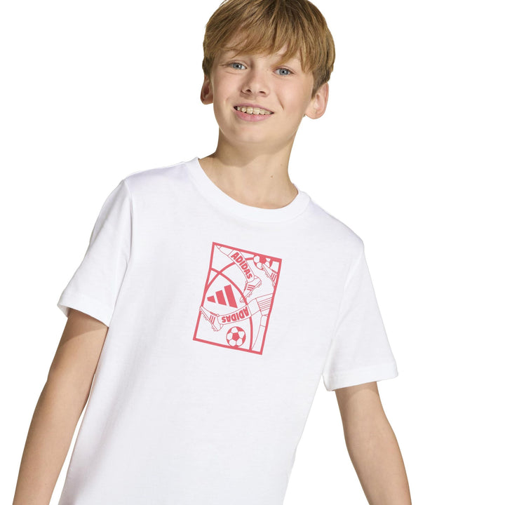 adidas J Football T - white