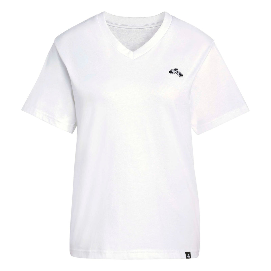 adidas Slide Vneck - white