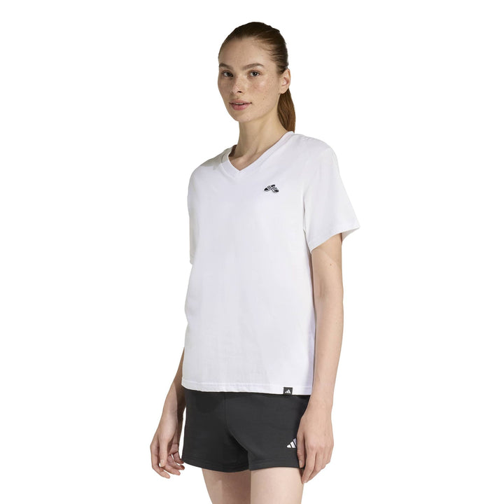 adidas Slide Vneck - white