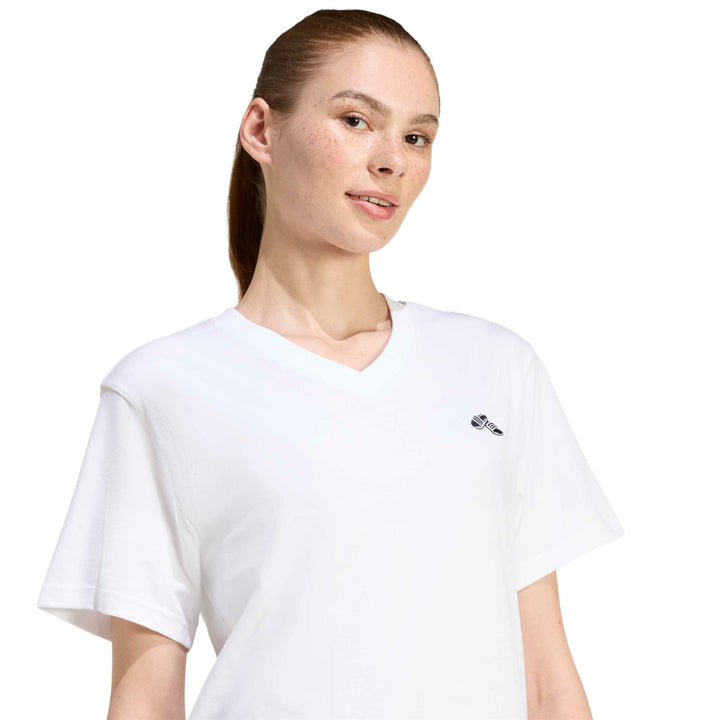 adidas Slide Vneck - white