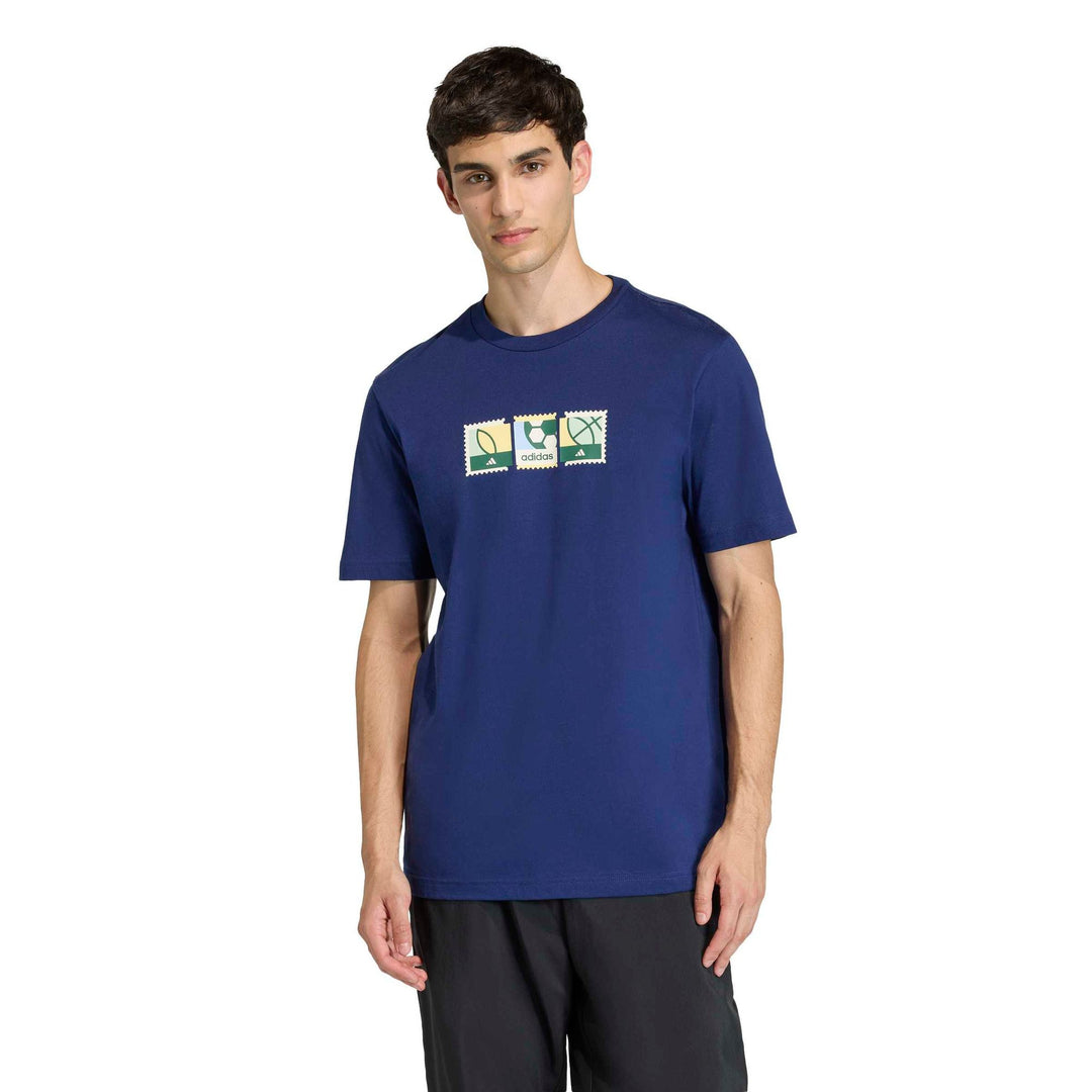 adidas M Mos Stamps T - dkblue