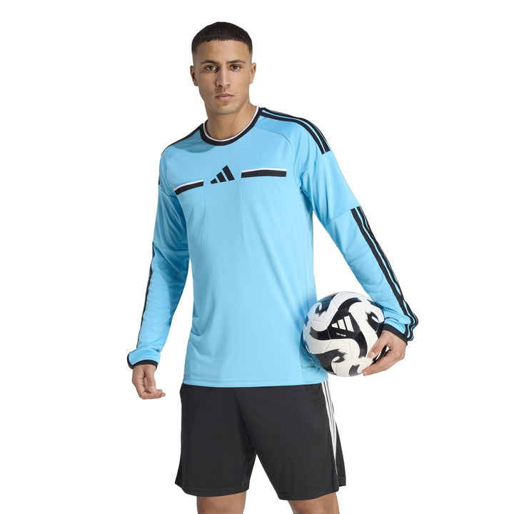 adidas Ref 26 Jsy Ls - brcyan/black