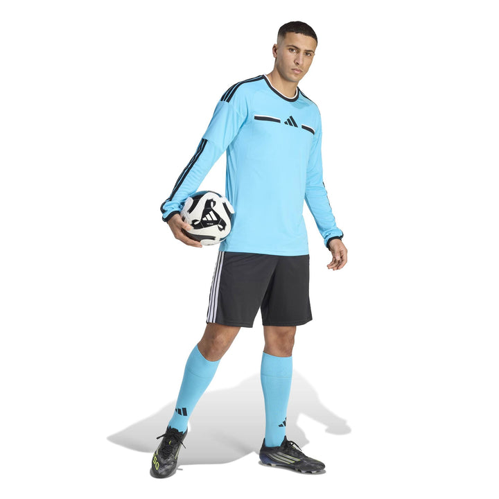 adidas Ref 26 Jsy Ls - brcyan/black