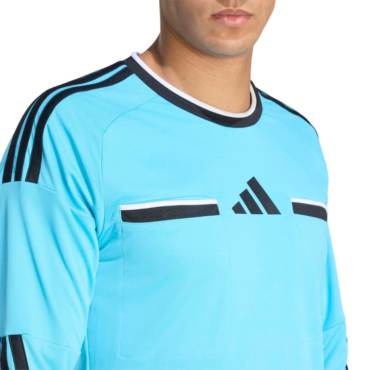 adidas Ref 26 Jsy Ls - brcyan/black