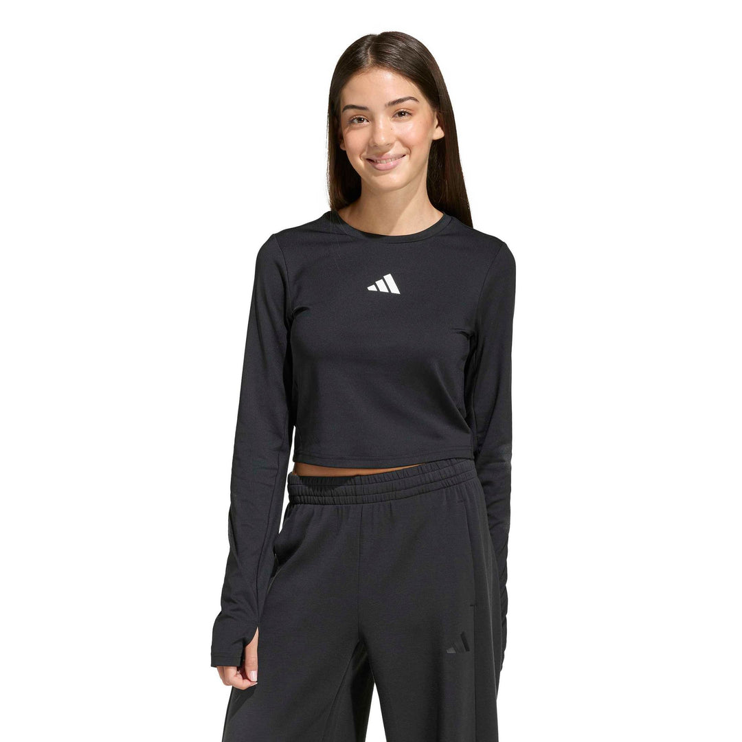 adidas Jg Tf Crop Ls - black/white