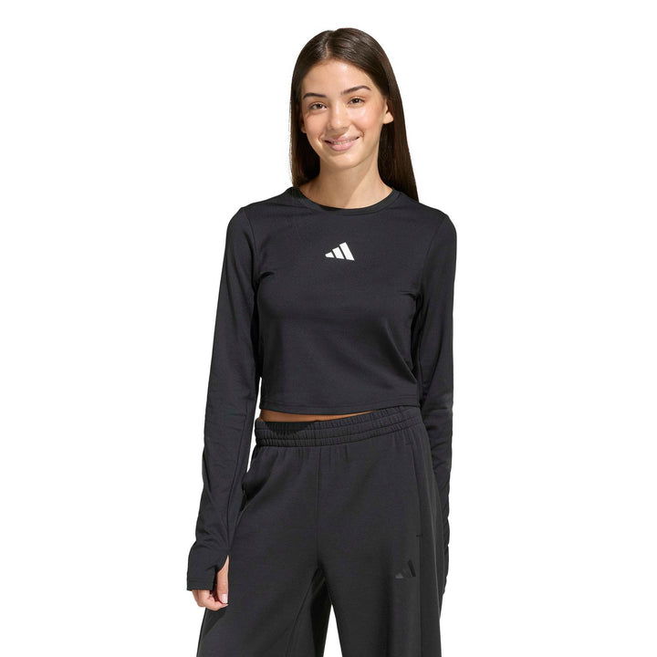 adidas Jg Tf Crop Ls - black/white