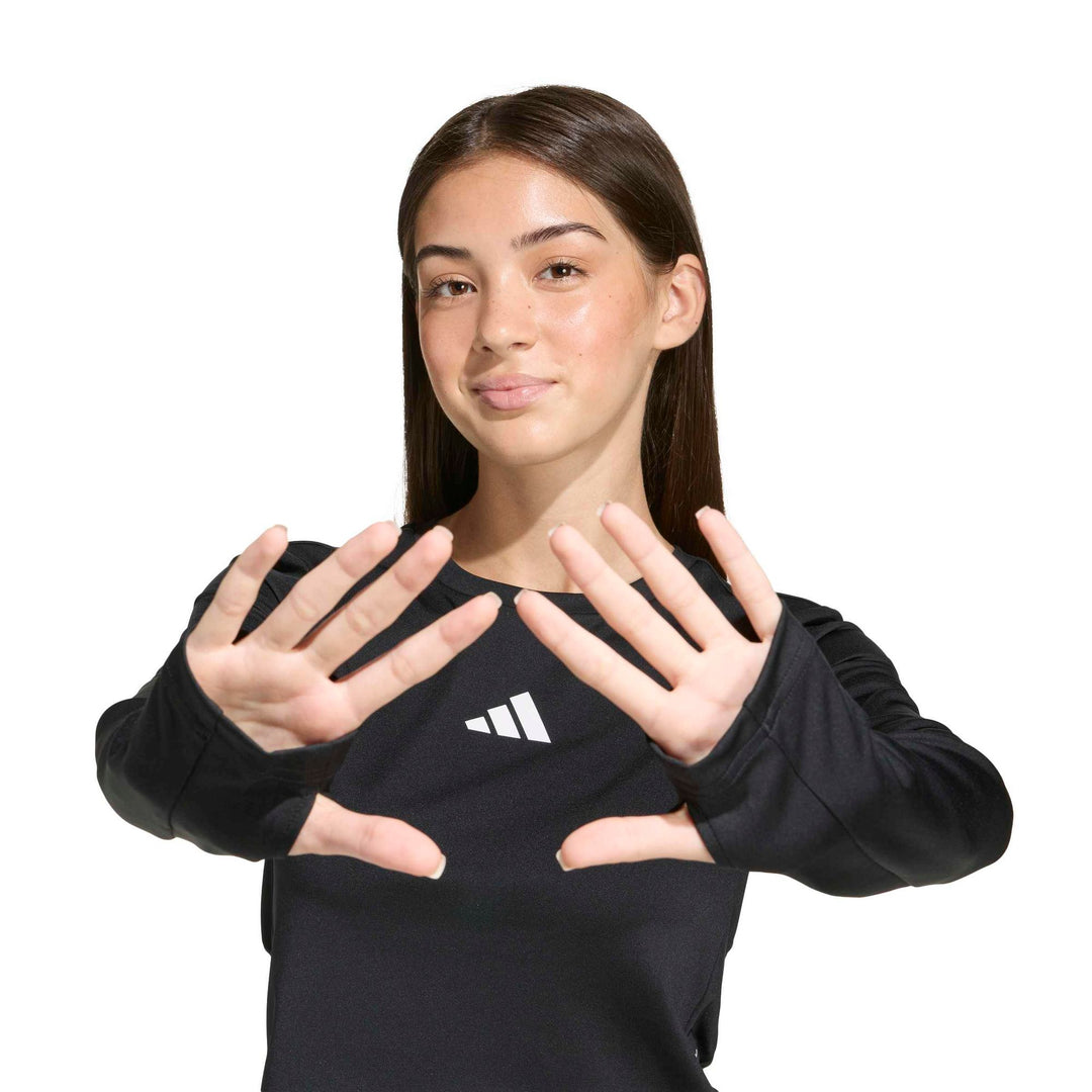 adidas Jg Tf Crop Ls - black/white