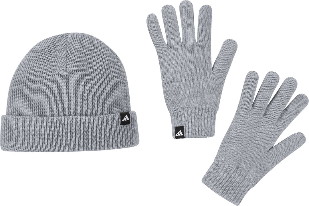 adidas Glove Beanie - lgreyh/white