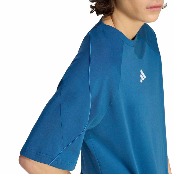 adidas M Stadium Tee - dupe/rayblu/white