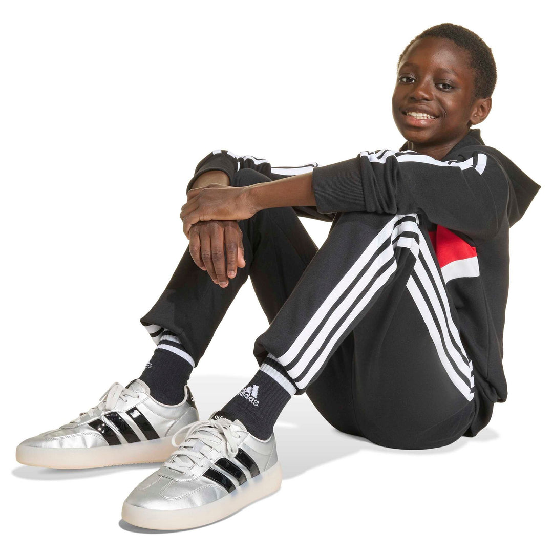 adidas J 3S Tib Ft Ts - black/white/purrub