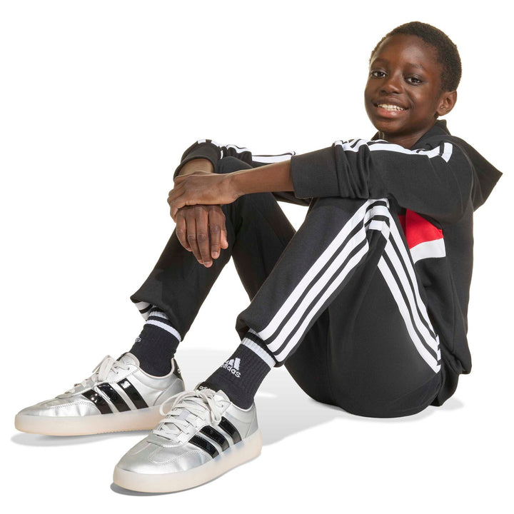 adidas J 3S Tib Ft Ts - black/white/purrub