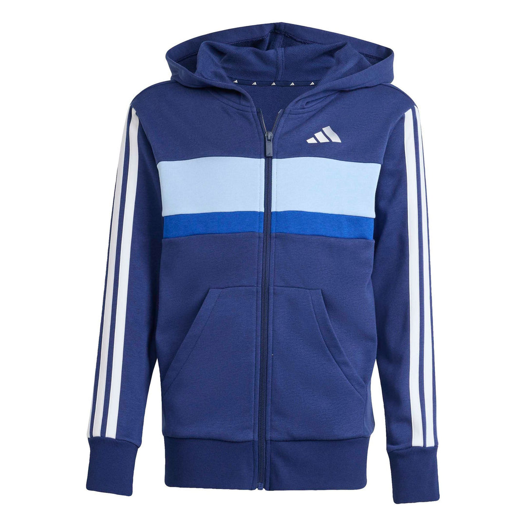 adidas J 3S Tib Ft Ts - dkblue/white/globlu