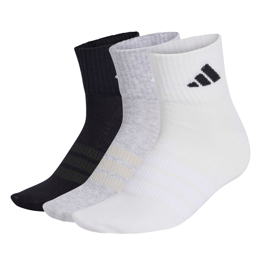 adidas T Ess Ank 3P - mgreyh/white/black