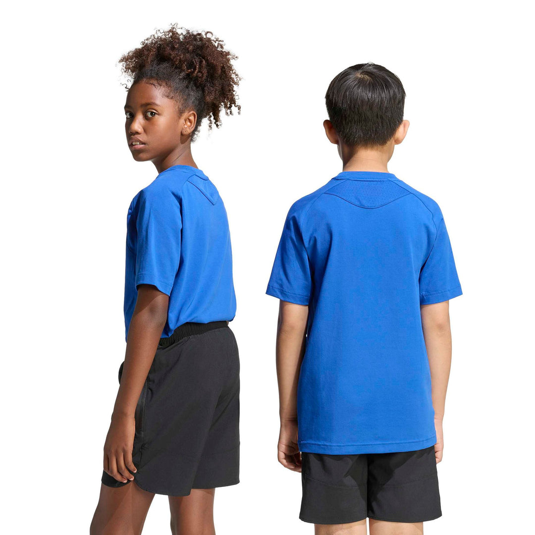 adidas Tt Tee Y Kinder - royblu/black