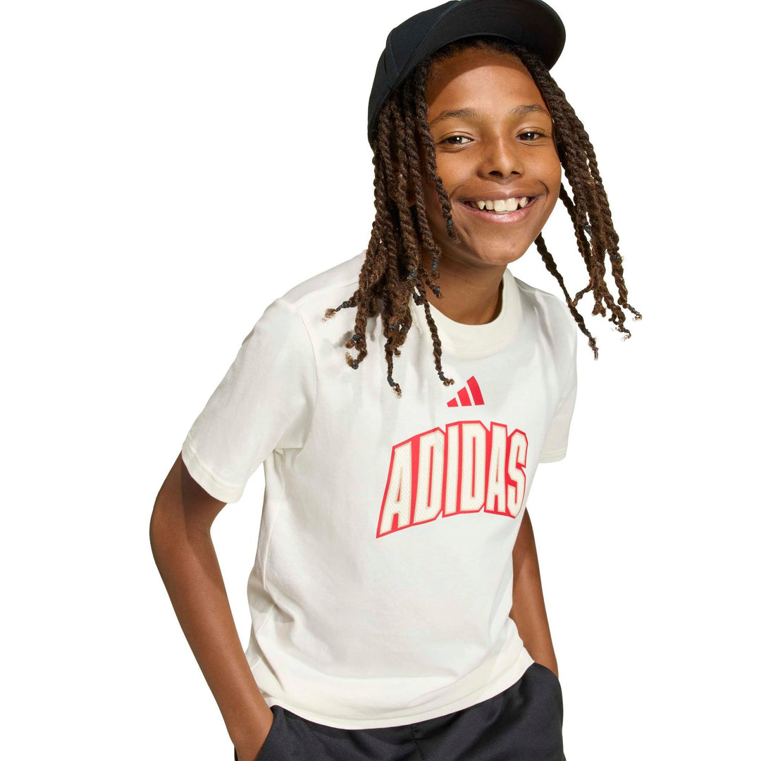 adidas J Std Gfx Tee - owhite/purrub