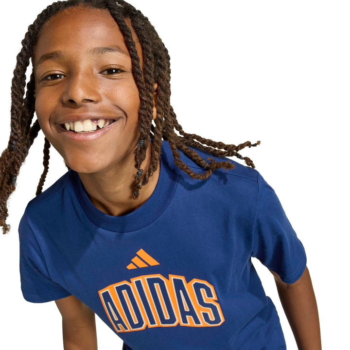 adidas J Std Gfx Tee - dkblue/puor