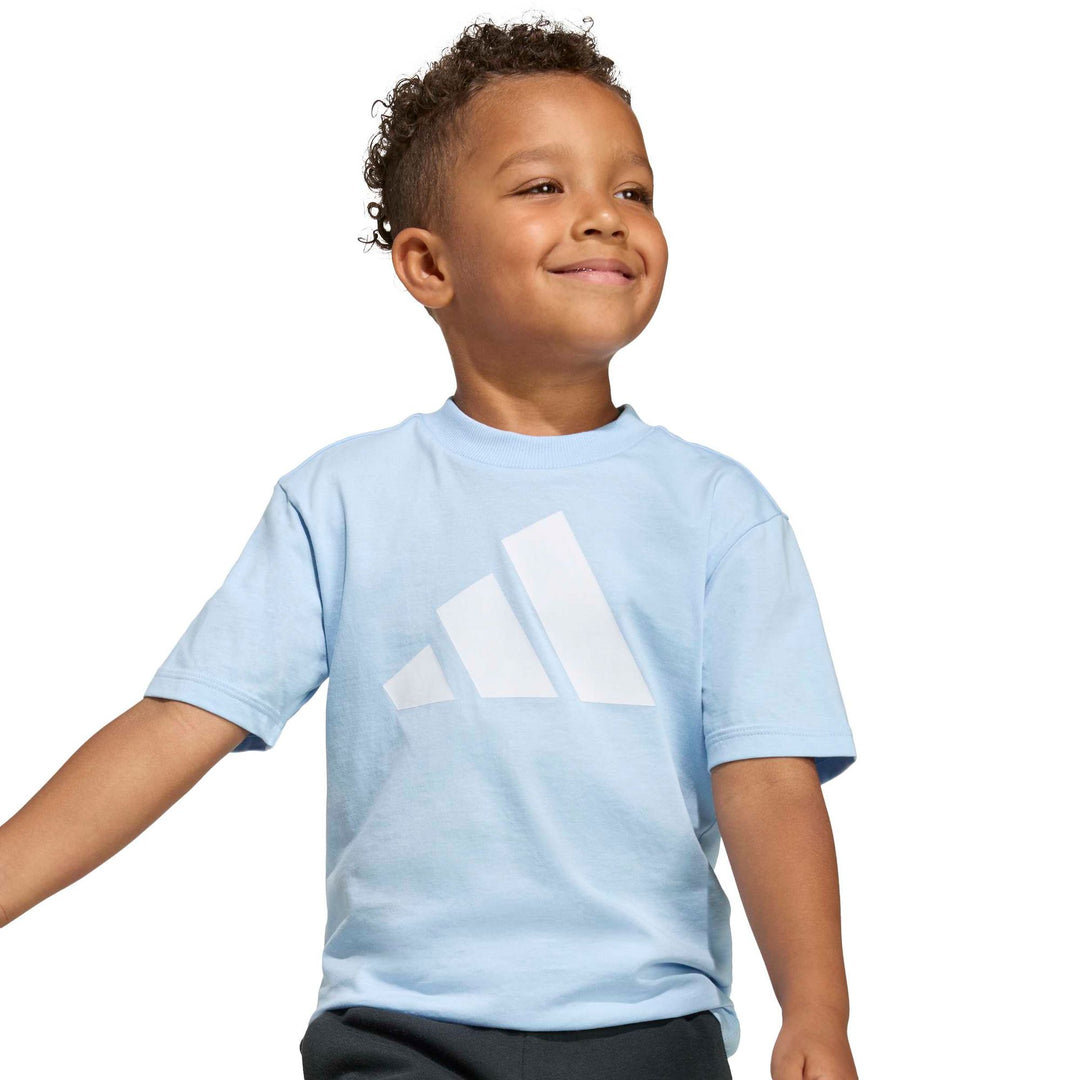 adidas Lk Bl Tee 160 - globlu/white