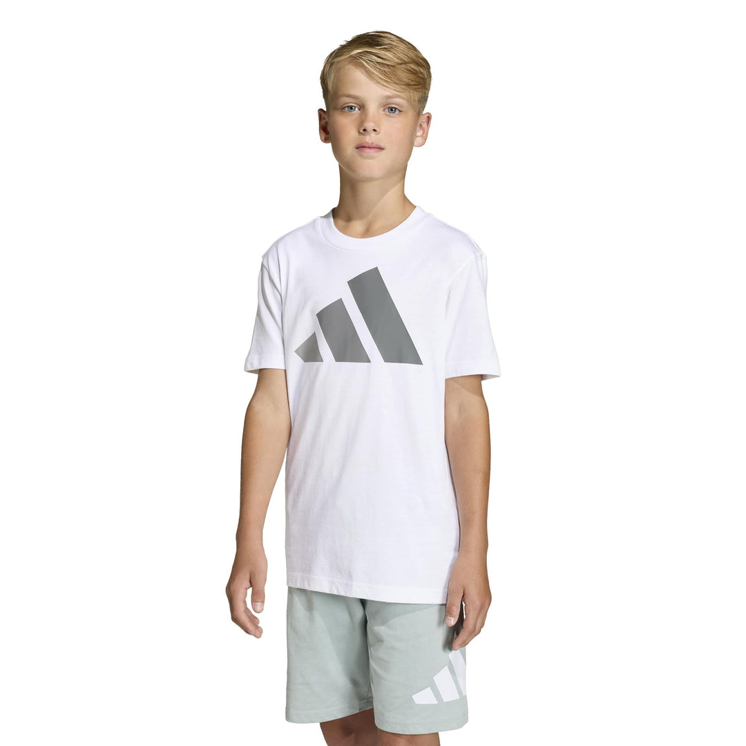 adidas J Bl Tee 160 - white/grethr/grefou/g