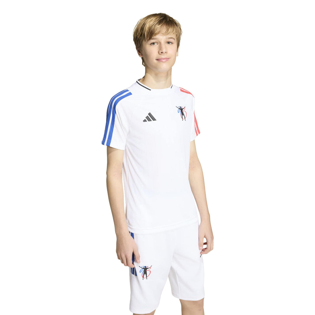 adidas Jb Hot Tee Y Kinder - white