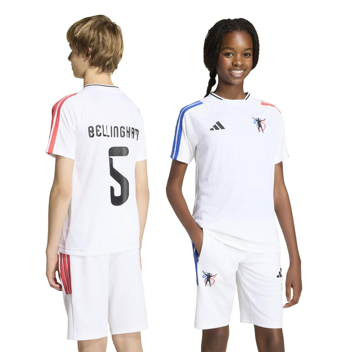 adidas Jb Hot Tee Y Kinder - white