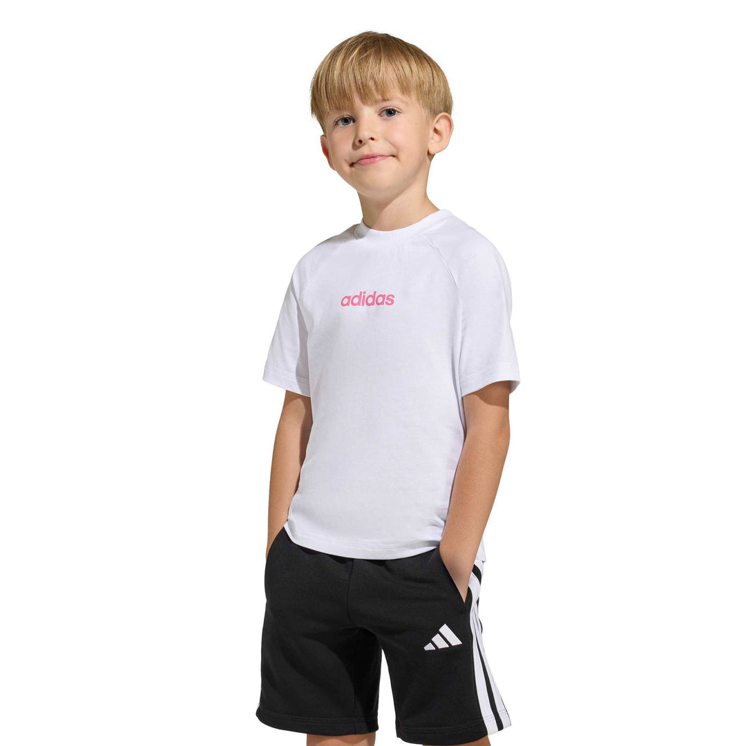 adidas Lk Lin Tee 160 - white/pnkfus