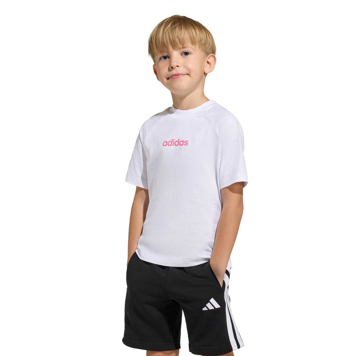 adidas Lk Lin Tee 160 - white/pnkfus
