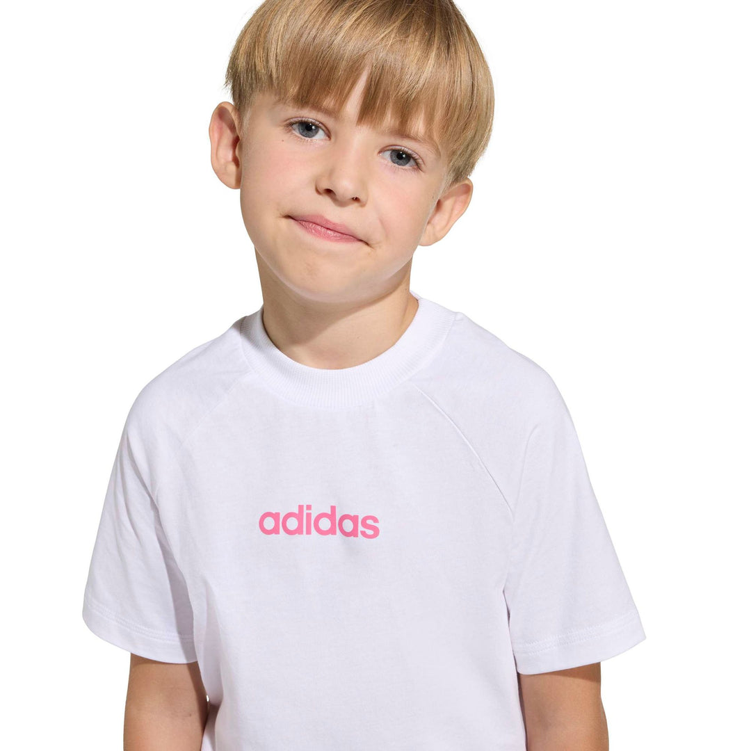 adidas Lk Lin Tee 160 - white/pnkfus