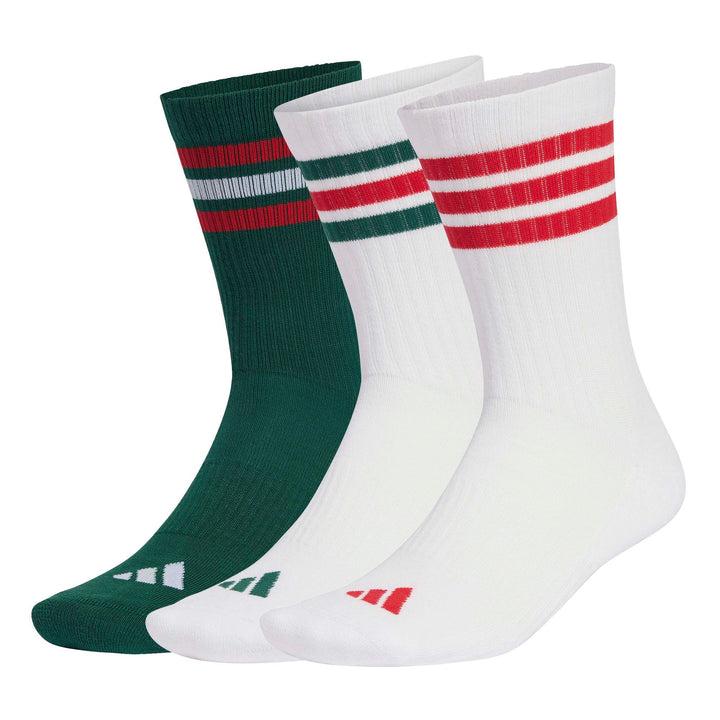adidas 3S Ess C Crw 3P - drkgrn/white/betsca