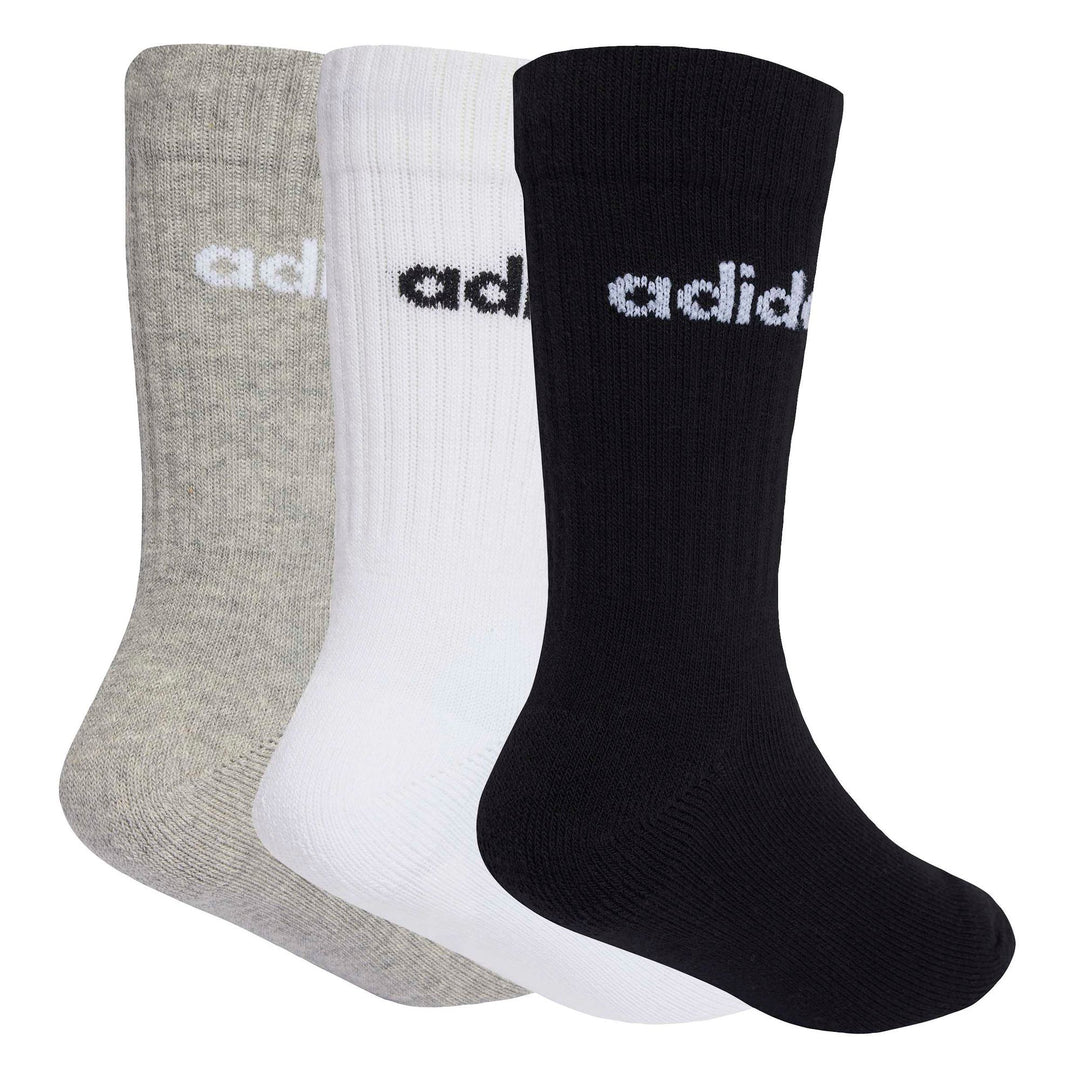 adidas Lin Kids Crw 3P - white/mgreyh/black