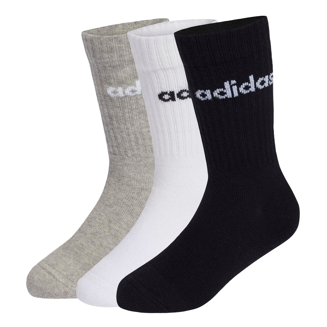adidas Lin Kids Crw 3P - white/mgreyh/black