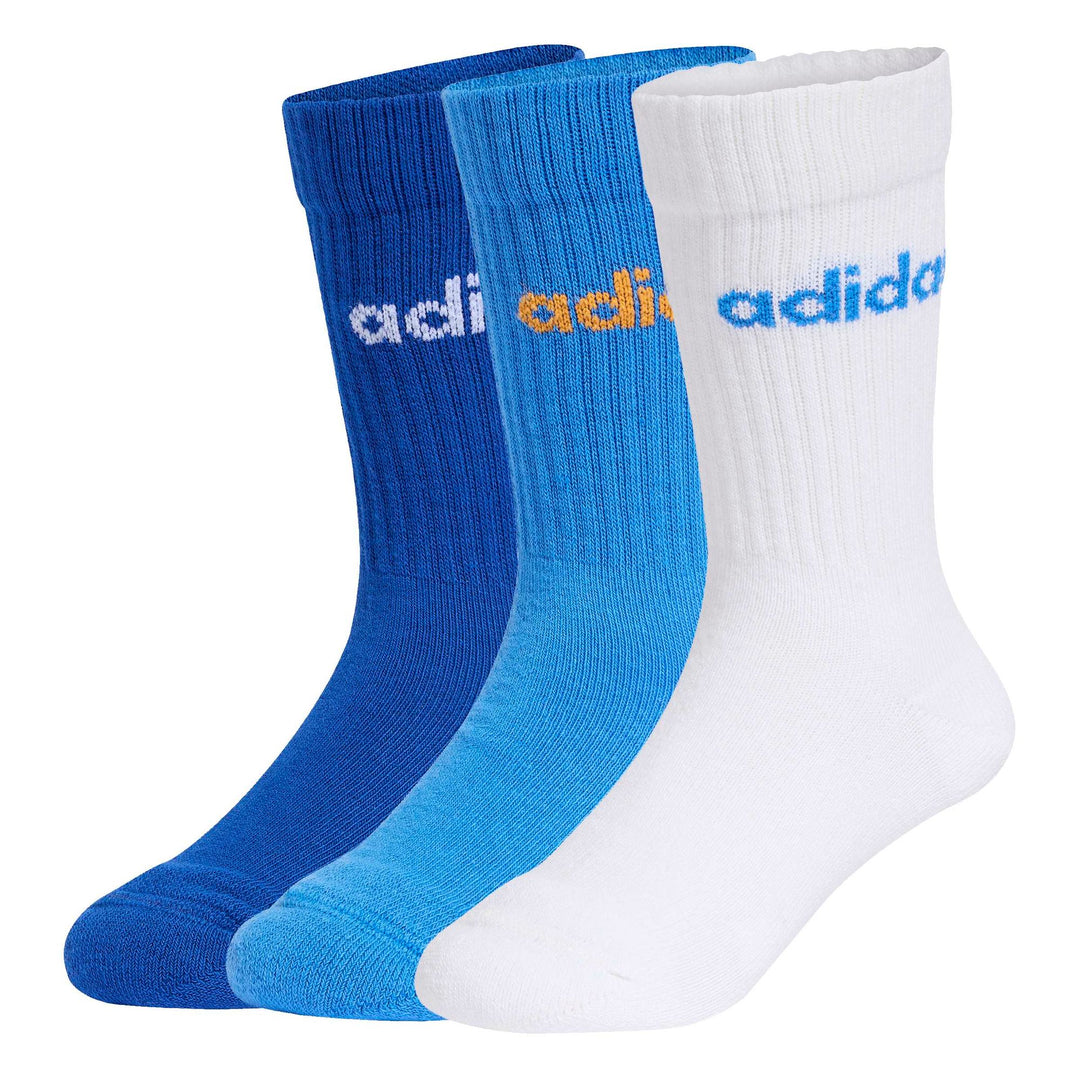 adidas Lin Kids Crw 3P - white/rayblu/royblu