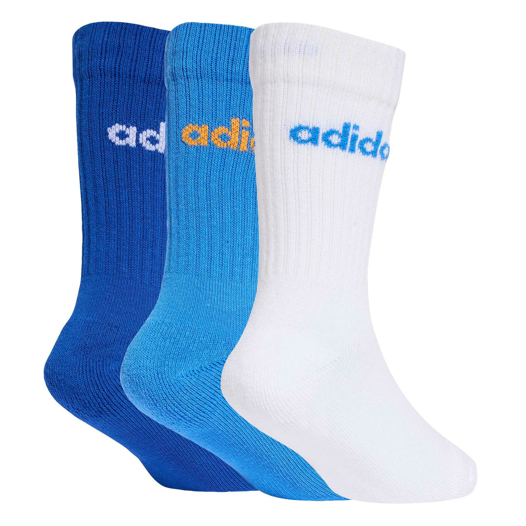 adidas Lin Kids Crw 3P - white/rayblu/royblu