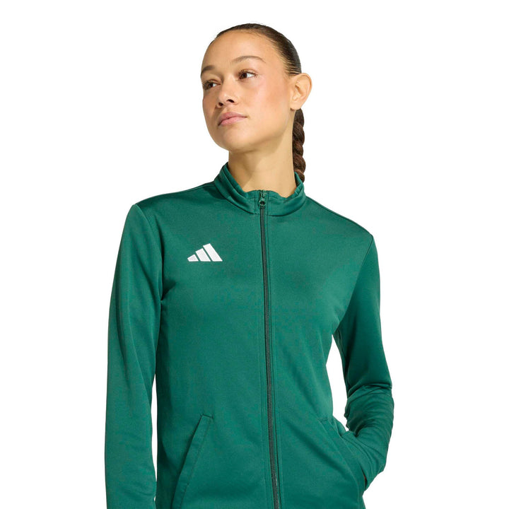 adidas Entrada 26 Tk Jktw - drkgrn/white