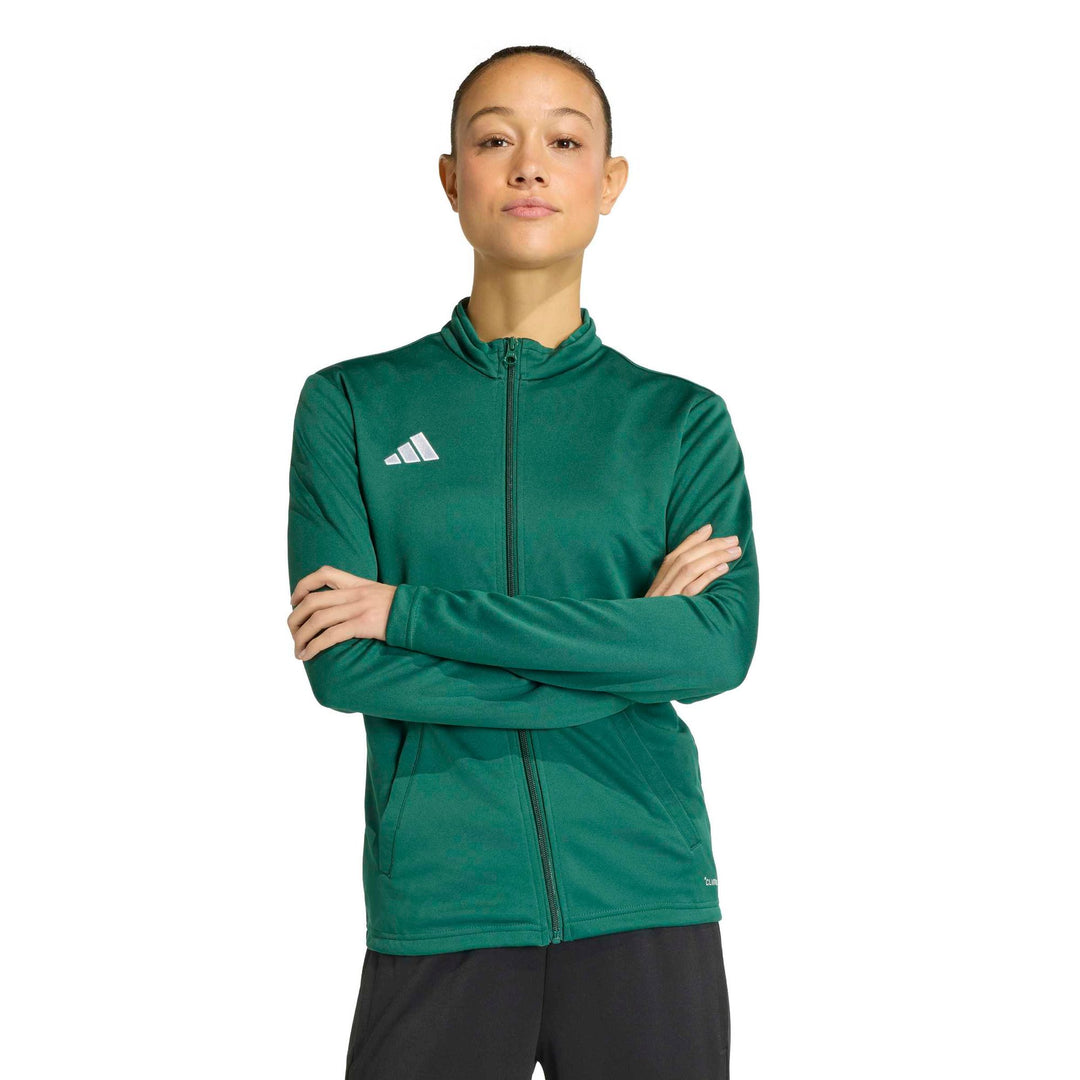 adidas Entrada 26 Tk Jktw - drkgrn/white