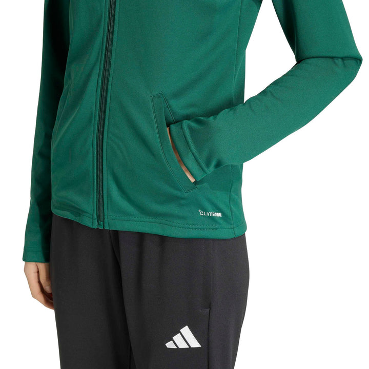 adidas Entrada 26 Tk Jktw - drkgrn/white