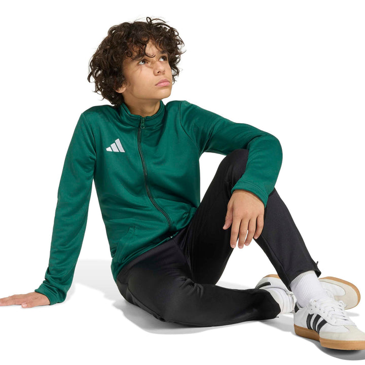 adidas Entrada 26 Tk Jkty - drkgrn/white