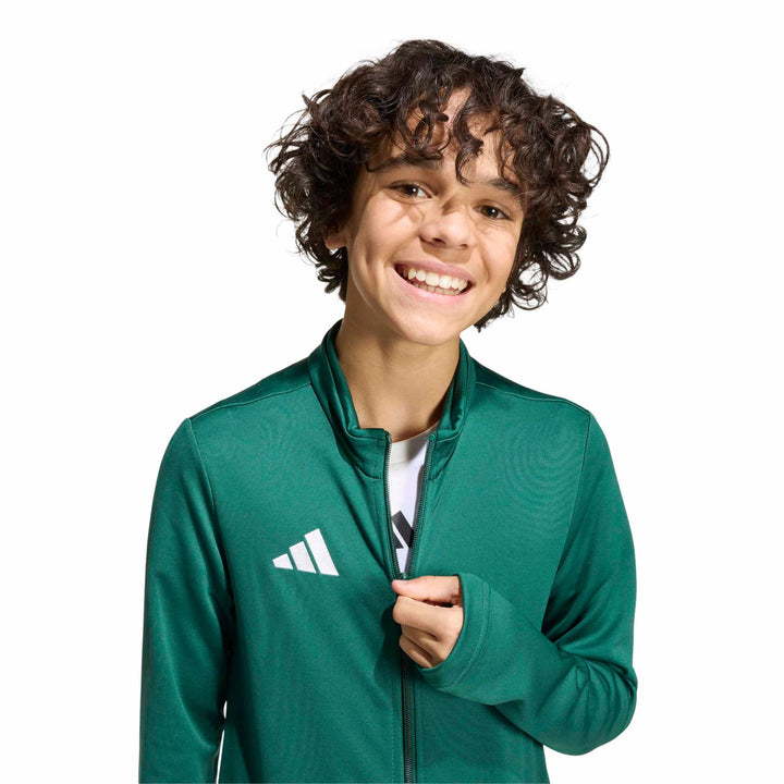 adidas Entrada 26 Tk Jkty - drkgrn/white