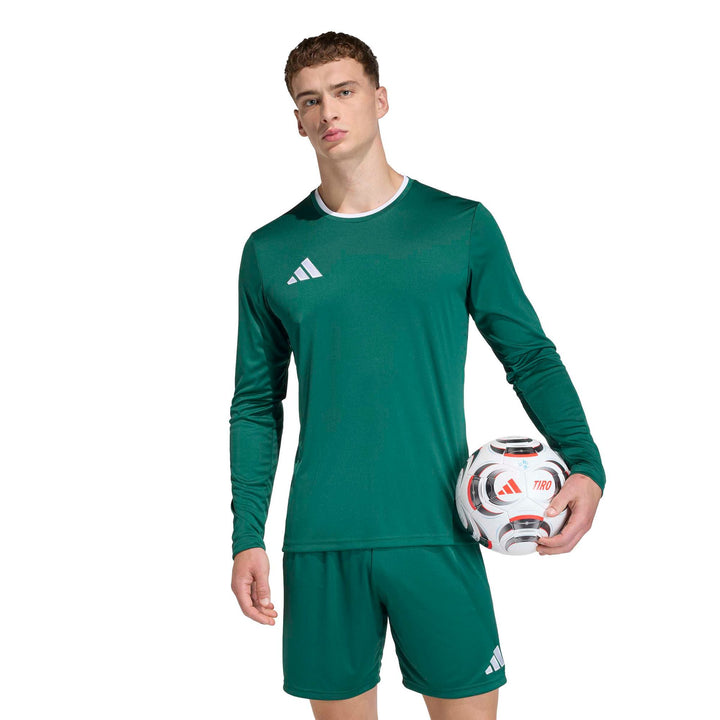 adidas Entrada 26 Jsy Ls - drkgrn/white