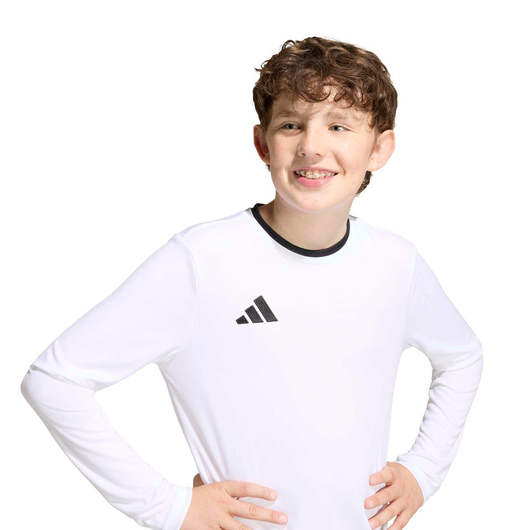 adidas Entrada 26 Jsy Ls Y Kinder - white/black