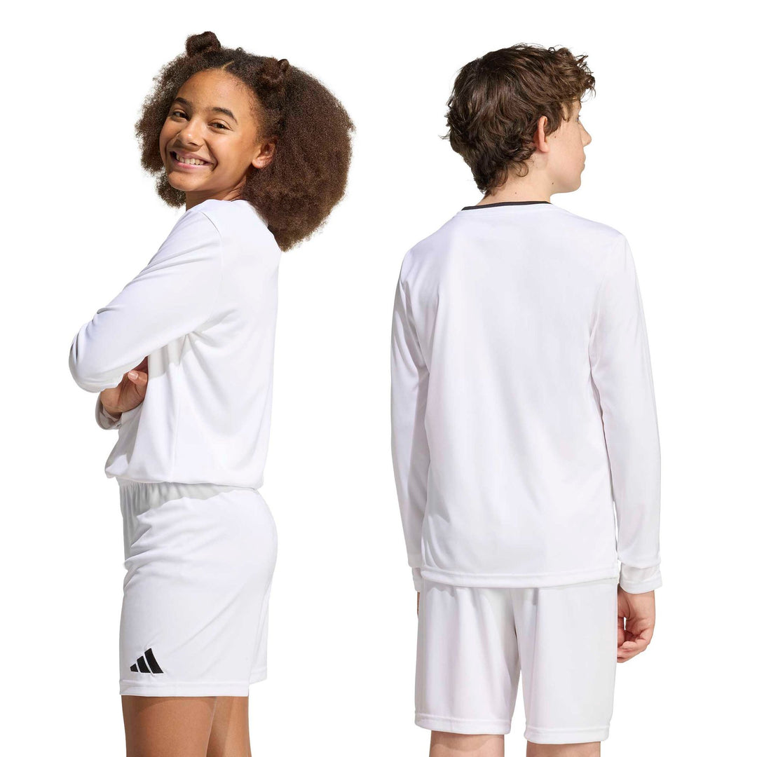 adidas Entrada 26 Jsy Ls Y Kinder - white/black